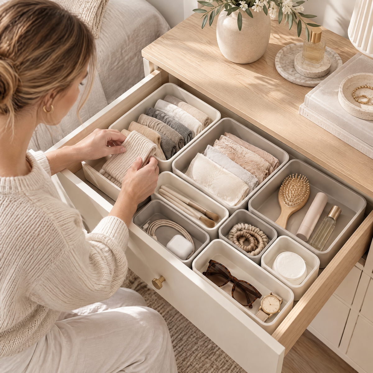 Alvermora™ Modular Drawer Organizer Tray Set