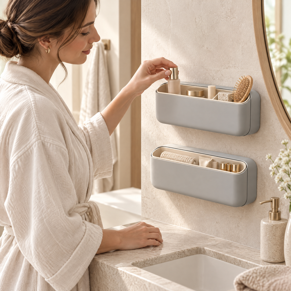 Alvermora™ Wall-Mount Divided Storage Organizer