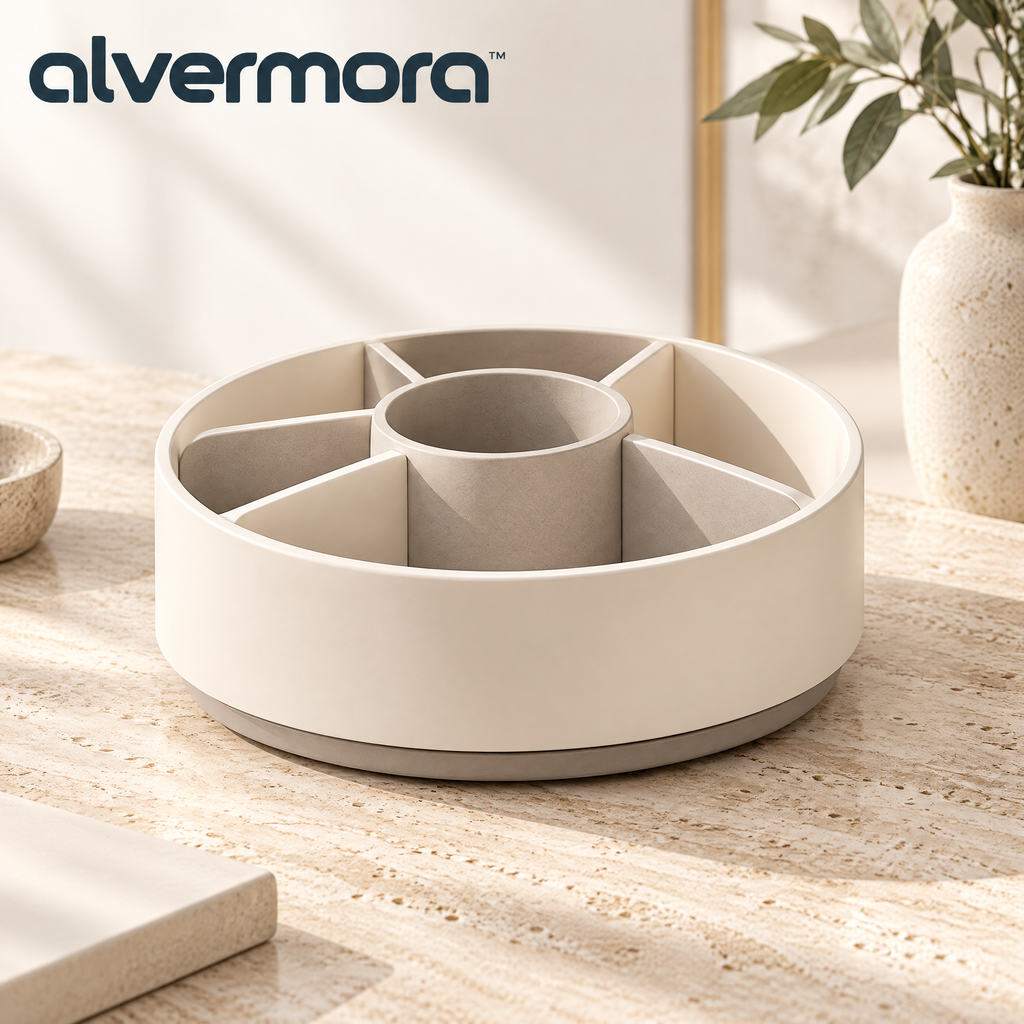 Alvermora™ Rotating Multi-Compartment Organizer Tray