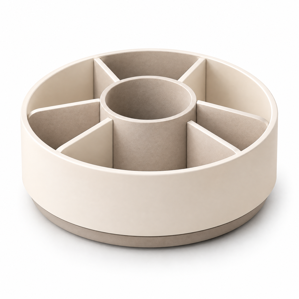 Alvermora™ Rotating Multi-Compartment Organizer Tray
