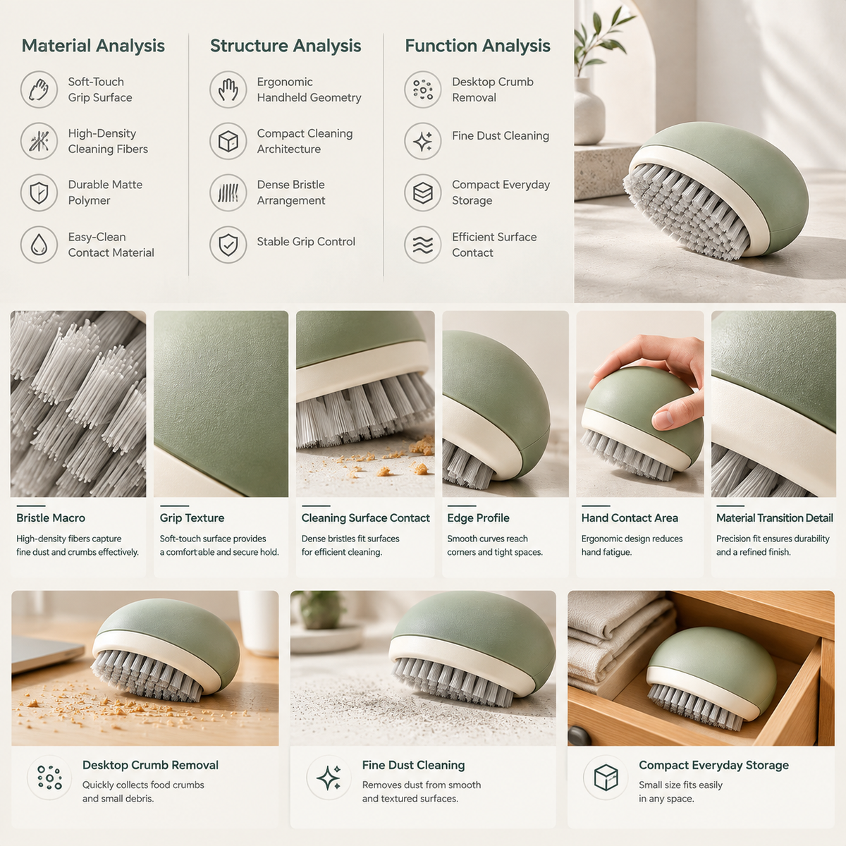 Alvermora™ Palm Grip Multipurpose Scrub Brush