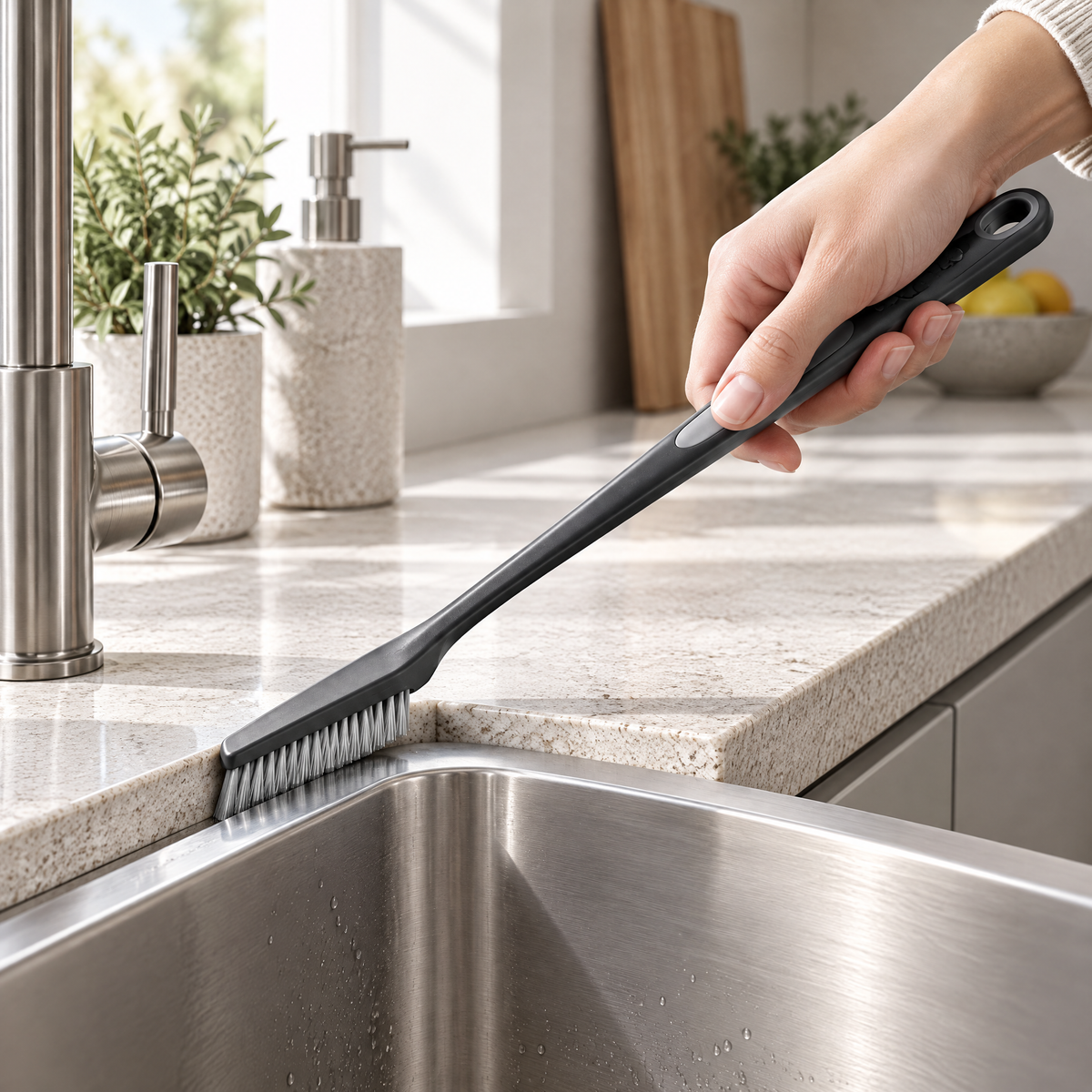 Alvermora™ Long-Handle Detail Cleaning Brush Set