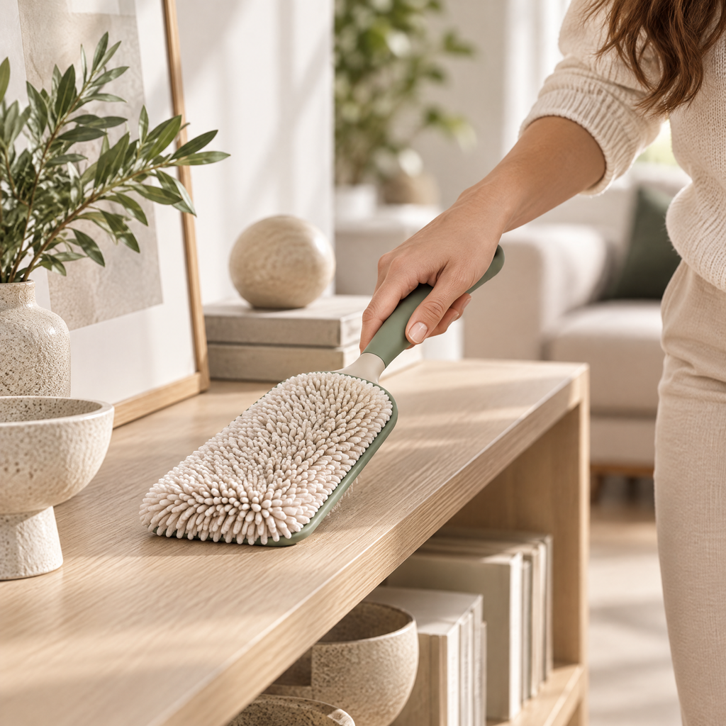 Alvermora™ Dual-Sided Microfiber Dusting Brush