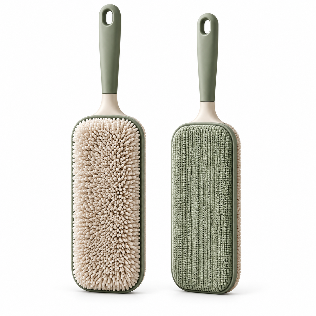 Alvermora™ Dual-Sided Microfiber Dusting Brush
