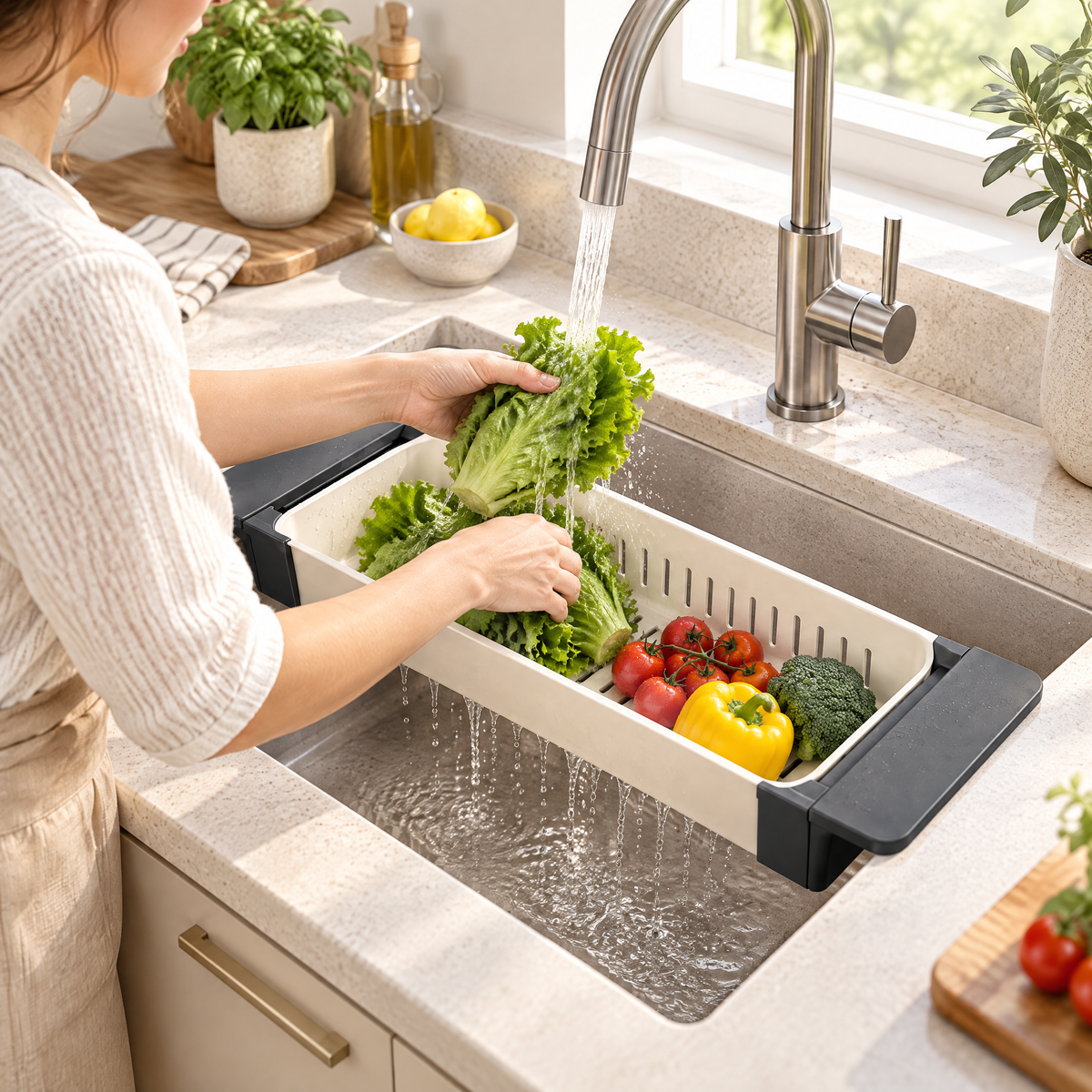 Alvermora™ Expandable Over-Sink Drain Basket