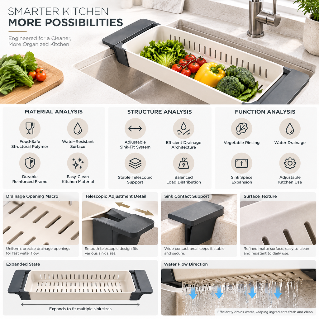 Alvermora™ Expandable Over-Sink Drain Basket