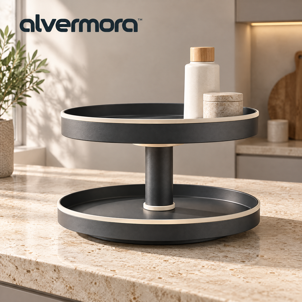 Alvermora™ 2-Tier Rotating Countertop Organizer