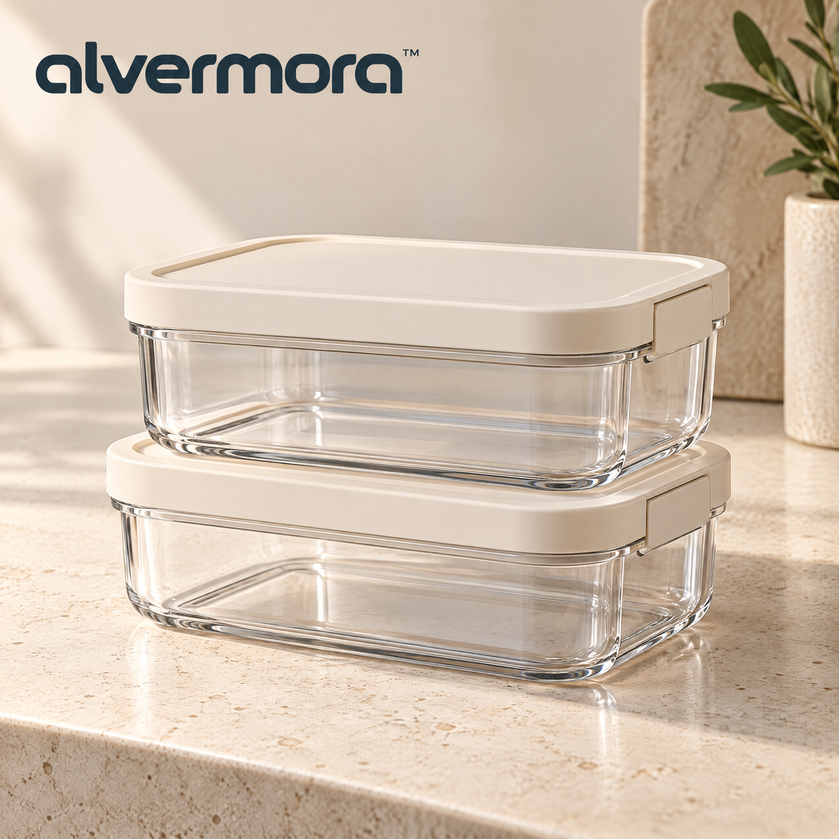 Alvermora™ Clear Stackable Food Storage Container Set