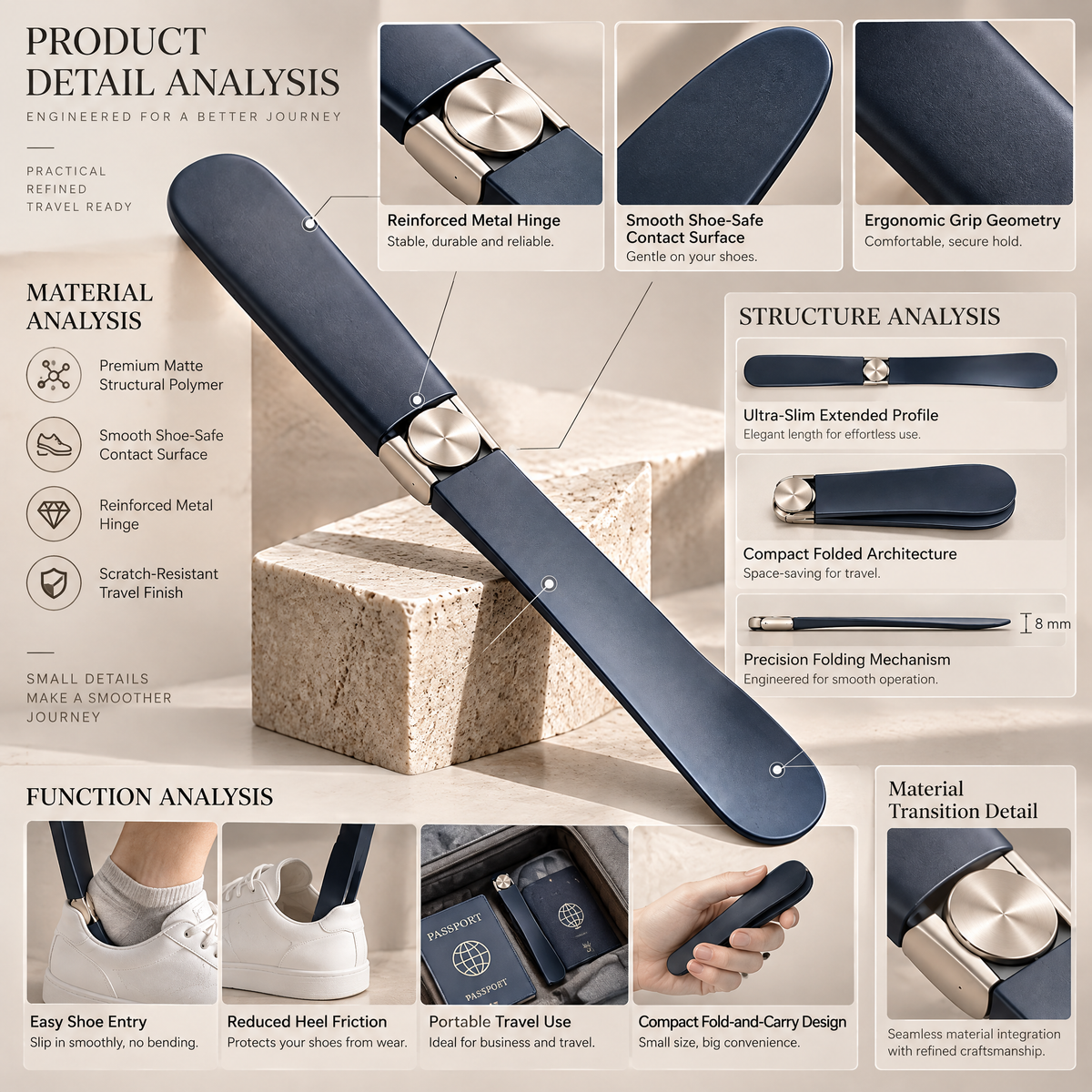 Alvermora™ Folding Long-Handle Shoe Horn