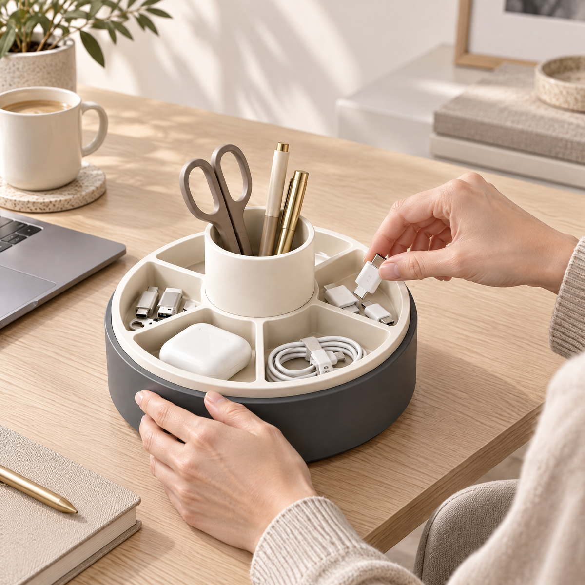 Alvermora™ Rotating Desktop Supply Organizer